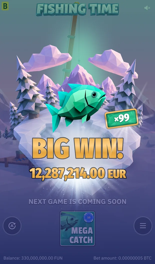 Fishing Time app running on a mobile phone